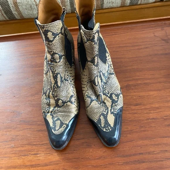 Vintage Genuine Snakeskin Boots - Picture 2 of 3